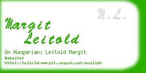 margit leitold business card